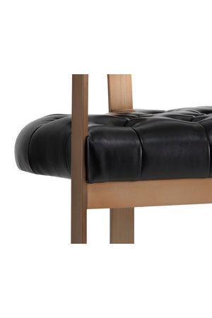 Black Leather T-Shaped Counter Stool | Splendido Beaumont | Oroa.com