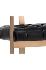 Modern European furniture - Black Leather T-Shaped Counter Stool - www.oroa.com