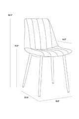 Modern European furniture - Channel-Tufted Dining Chairs (2) - www.oroa.com