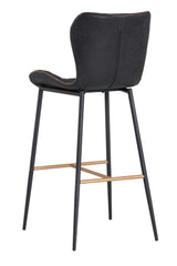 Modern European furniture - Diamond-Stitched Leather Look Bar Stools (2) - www.oroa.com