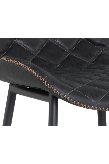 Modern European furniture - Diamond-Stitched Leather Look Bar Stools (2) - www.oroa.com