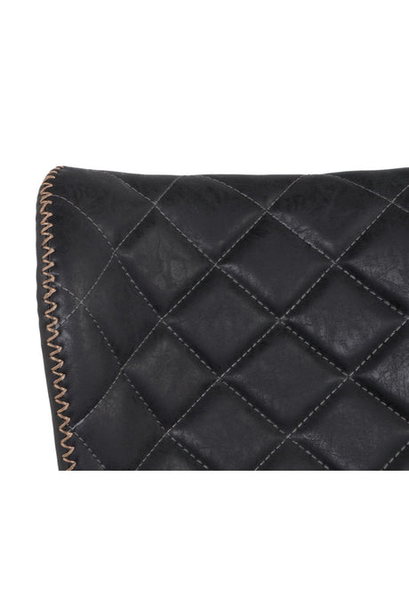 Modern European furniture - Diamond-Stitched Leather Look Bar Stools (2) - www.oroa.com