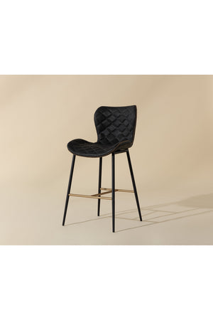 Leather-Look Diamond-Stitched  Counter Stools (2) | Splendido Lyla | Oroa.com
