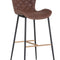 Modern European furniture - Diamond-Stitched Leather Look Bar Stools (2) - www.oroa.com