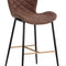 Modern European furniture - Leather-Look Diamond-Stitched  Counter Stools (2) - www.oroa.com