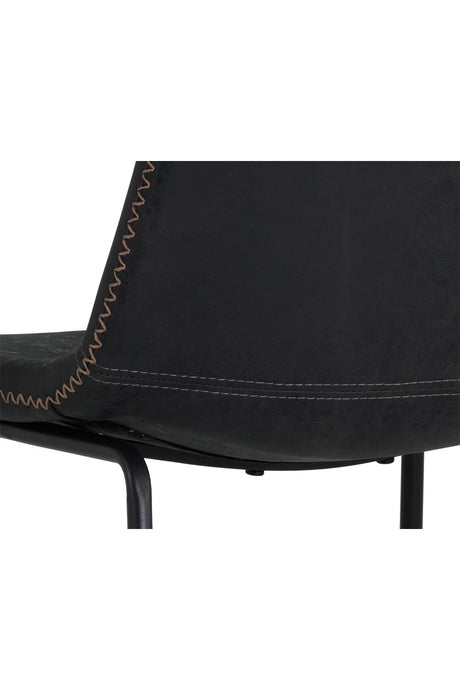 Modern European furniture - Leather Look Mid-Century Dining Chairs (2) - www.oroa.com