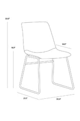 Modern European furniture - Leather Look Mid-Century Dining Chairs (2) - www.oroa.com