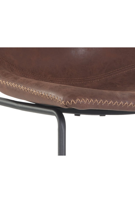 Modern European furniture - Leather-Look Mid-Century Counter Stools (2) - www.oroa.com