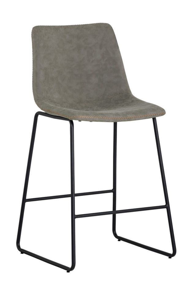 Modern European furniture - Leather-Look Mid-Century Counter Stools (2) - www.oroa.com