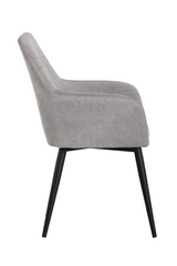 Modern European furniture - Gray Diamond-Tufted Dining Armchair  - www.oroa.com