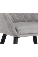 Modern European furniture - Gray Diamond-Tufted Dining Armchair  - www.oroa.com