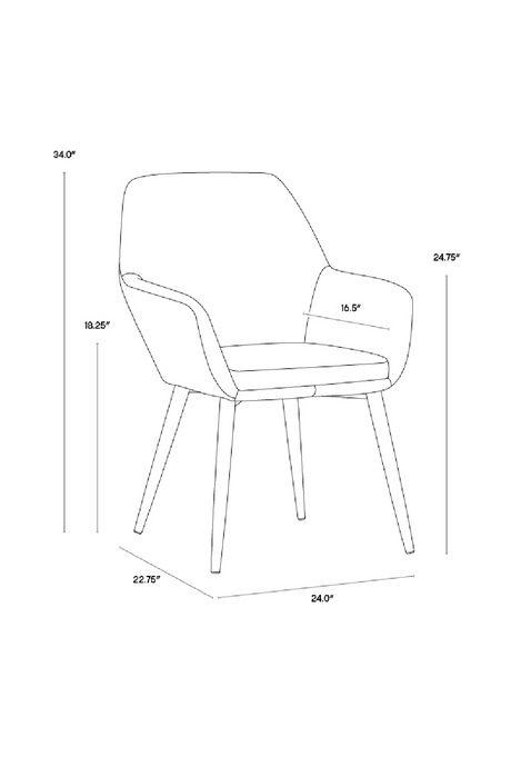 Modern European furniture - Gray Diamond-Tufted Dining Armchair  - www.oroa.com