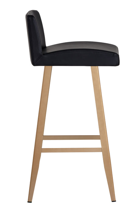 Black Leather Look Counter Stool | Splendido Dani | Oroa.com