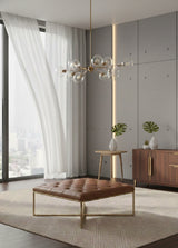 Modern European furniture - Brown Leather Button-Tufted Ottoman - www.oroa.com