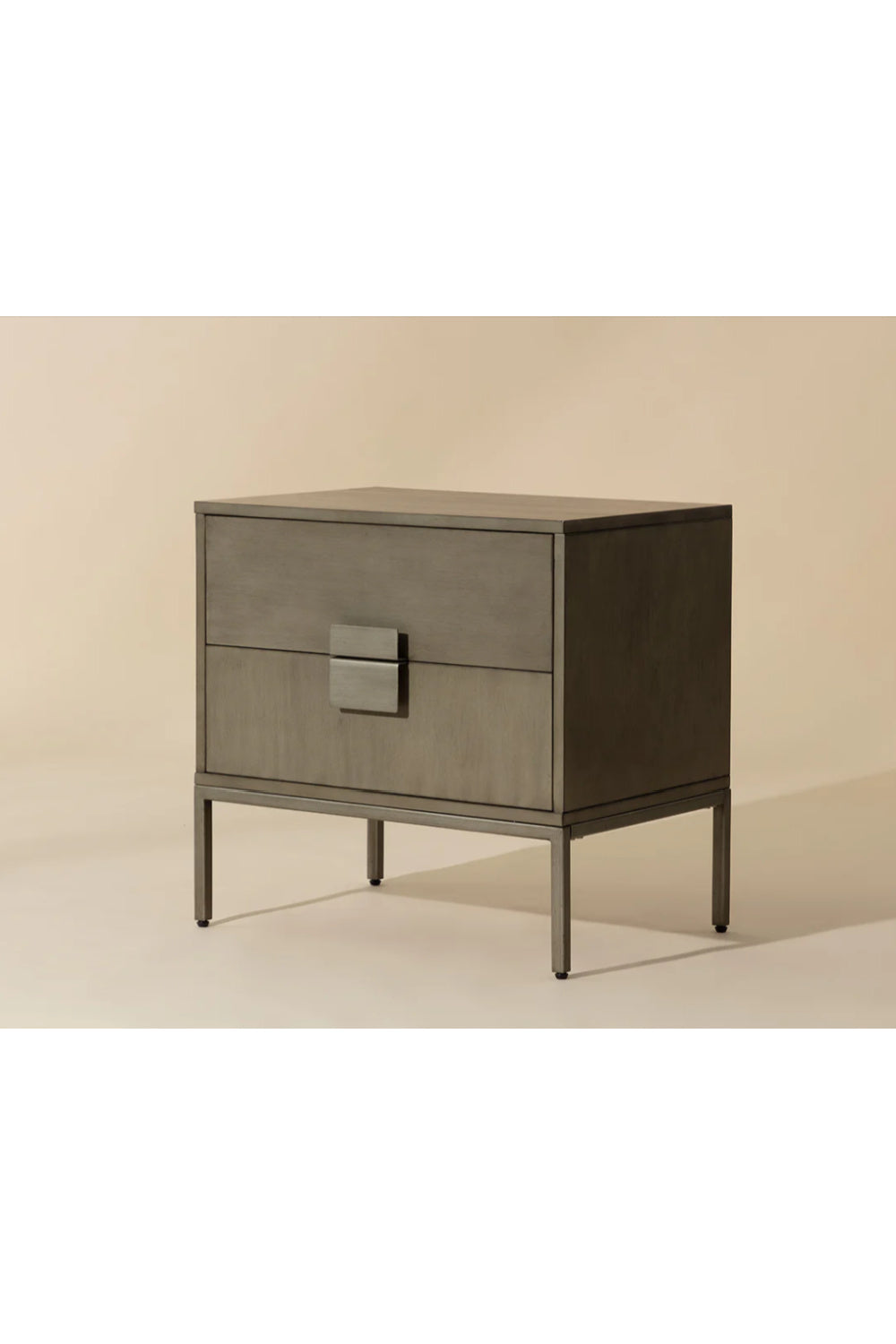 Acacia Wood 2-Drawer Nightstand | Splendido Jade | OROA