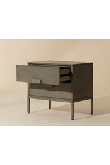 Modern European furniture - Acacia Wood 2-Drawer Nightstand - www.oroa.com