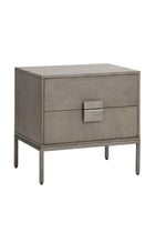 Modern European furniture - Acacia Wood 2-Drawer Nightstand - www.oroa.com