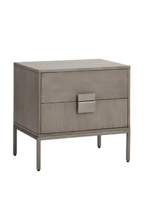 Acacia Wood 2-Drawer Nightstand by Splendido Jade