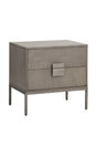 Modern European furniture - Acacia Wood 2-Drawer Nightstand - www.oroa.com