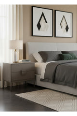 Modern European furniture - Acacia Wood 2-Drawer Nightstand - www.oroa.com
