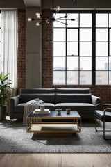 Modern European furniture - Square Black Glass Coffee Table - www.oroa.com