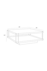 Modern European furniture - Square Black Glass Coffee Table - www.oroa.com