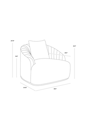 Curved Channel-Tufted Lounge Chair | Splendido Astrid