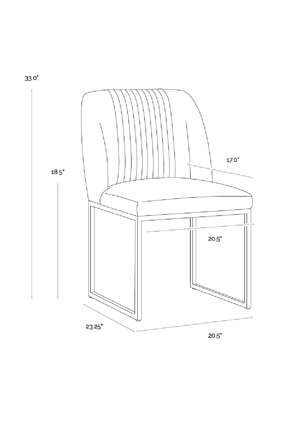 Modern European furniture - Ruched Back Dining Chairs (2) - www.oroa.com