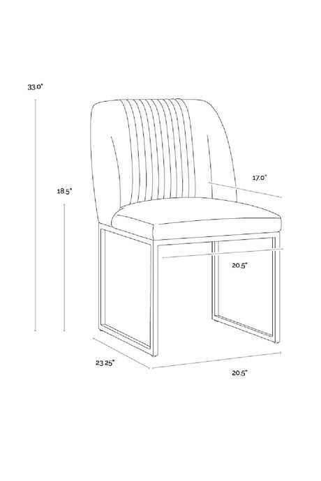 Modern European furniture - Ruched Back Dining Chairs (2) - www.oroa.com