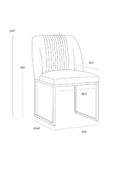Modern European furniture - Ruched Back Dining Chairs (2) - www.oroa.com