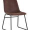 Modern European furniture - Leather Look Mid-Century Dining Chairs (2) - www.oroa.com