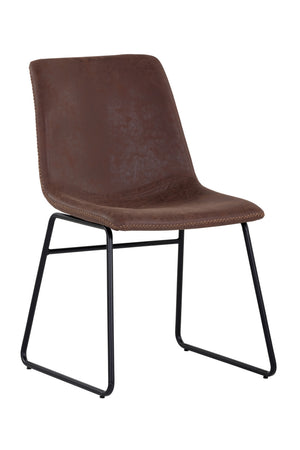 Leather Look Mid-Century Dining Chairs (2) | Splendido Cal | Oroa.com