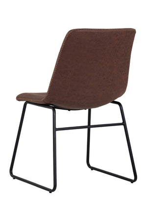 Leather Look Mid-Century Dining Chairs (2) | Splendido Cal | Oroa.com