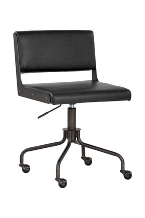 Black Leather Look Office Chair by Splendido Davis
