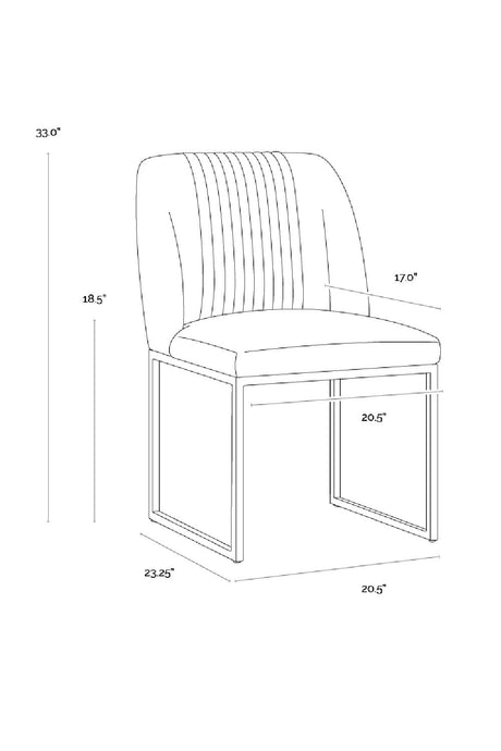 Modern European furniture - Ruched Back Dining Chairs (2) - www.oroa.com