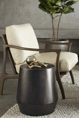 Modern European furniture - Etched Aluminum End Table - www.oroa.com