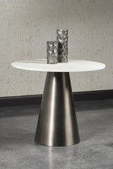 Modern European furniture - Carrara Marble Round Bistro Table - www.oroa.com