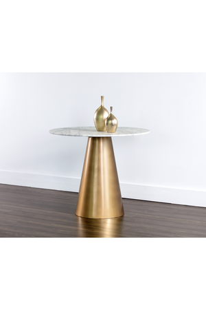 Carrara Marble Round Bistro Table | Splendido Damon | Oroa.com