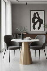 Modern European furniture - Carrara Marble Round Bistro Table - www.oroa.com