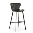 Clamshell Style Tufted Bar Stool by Splendido Arabella Barstool