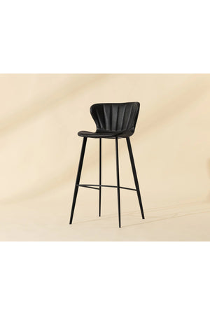 Modern European furniture - Clamshell Style Tufted Bar Stool - www.oroa.com