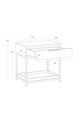 Modern European furniture - 1-Drawer Oak Nightstand S - www.oroa.com