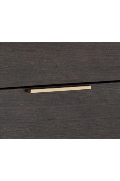 Modern European furniture - Dark Gray Oak 6-Drawer Dresser - www.oroa.com