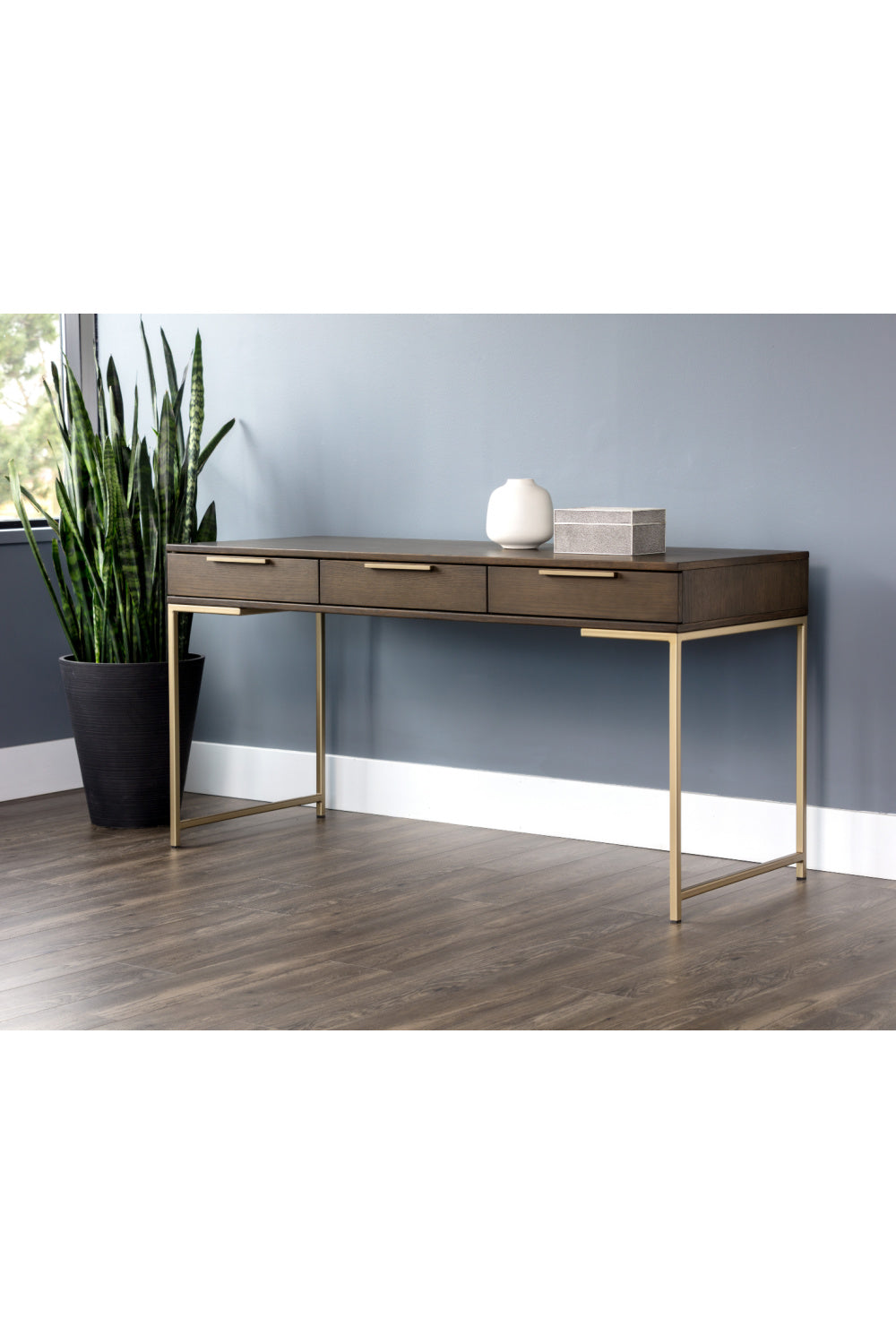 Modern European furniture - Minimalist Wood Office Desk - www.oroa.com