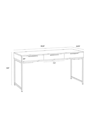 Modern European furniture - Minimalist Wood Office Desk - www.oroa.com