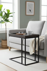 Modern European furniture  Gray Oak C-Shaped Side Table - www.oroa.com