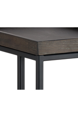 Modern European furniture  Gray Oak C-Shaped Side Table - www.oroa.com