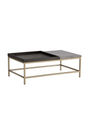 Modern European furniture - Wooden Tray Marble Coffee Table - www.oroa.com