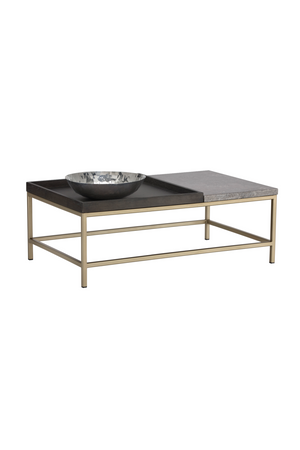 Wooden Tray Marble Coffee Table | Splendido Arden | Oroa.com