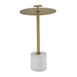 Gold Round End Table by Splendido Sia Side Table, alternate view 2